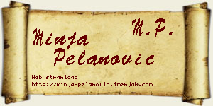 Minja Pelanović vizit kartica